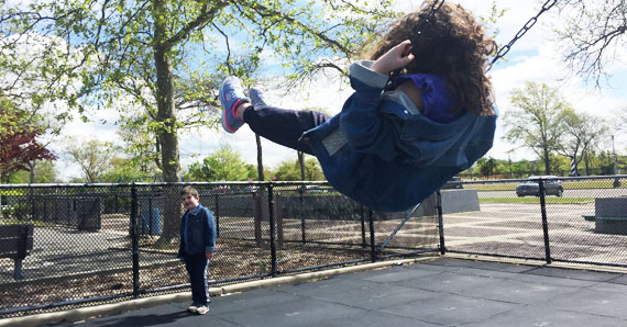 swing playground kids